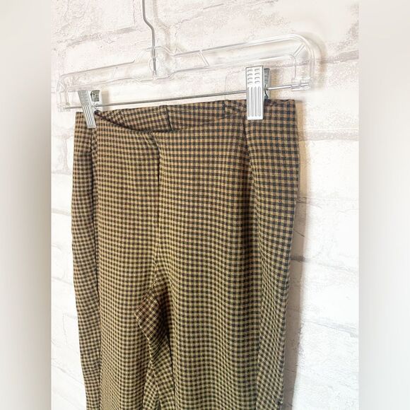 J.Jill Ponte Check Pattern Pull-on Leggings Black/Acorn Ankle Length - Picture 3 of 5